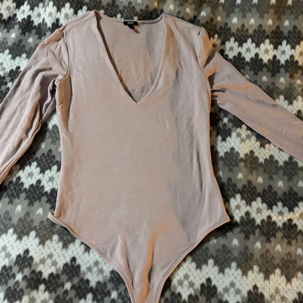 Express Mauve Long Sleeve Bodysuit